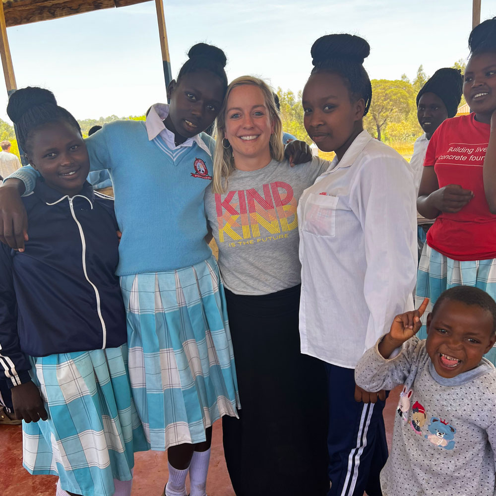 jennifer musick wright with group of girls